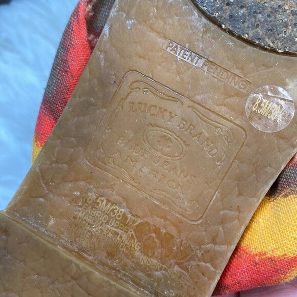 Lucky Brand Sz 8.5 Multi Color Fabric Slip On Flip Flops LK-Finola - Picture 7 of 8